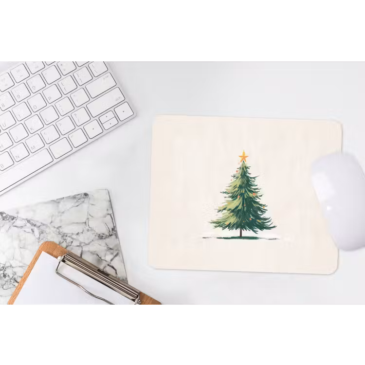 Muismat - Kerstboom - Illustratie - Ster - Sneeuw — 2