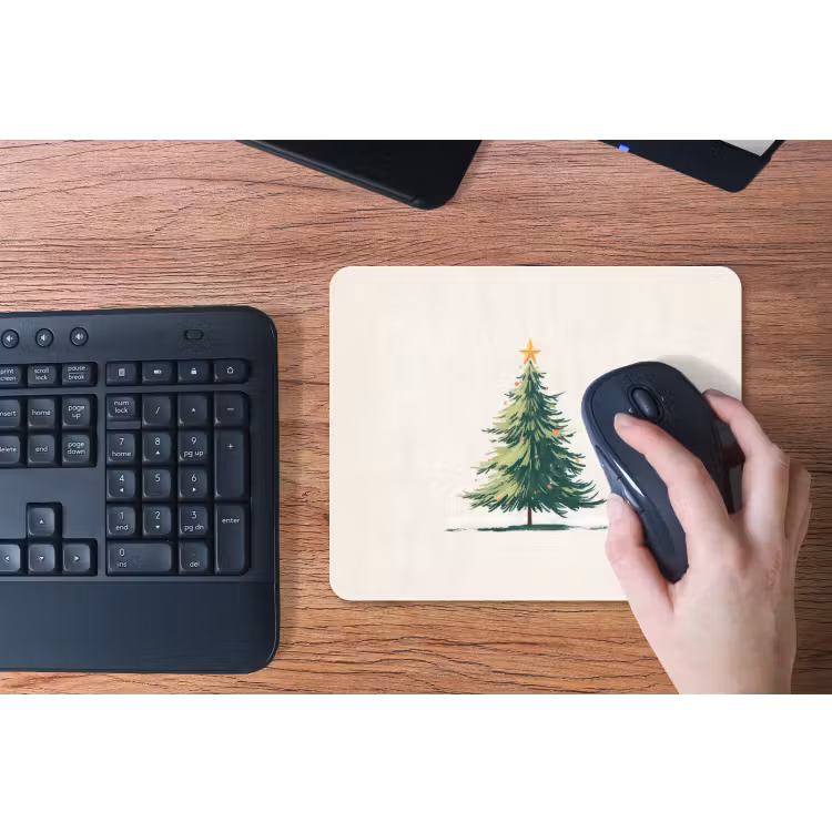 Muismat - Kerstboom - Illustratie - Ster - Sneeuw — 3