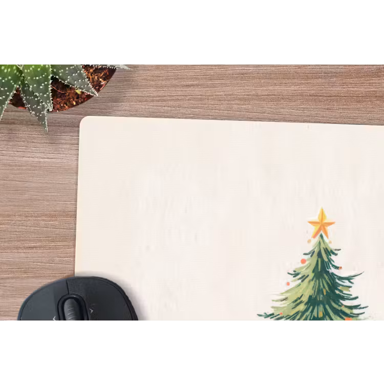 Muismat - Kerstboom - Illustratie - Ster - Sneeuw — 4