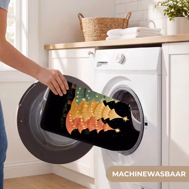 WC Mat - Kerstbomen - Kleurrijk - Lichtjes - Ster — 6