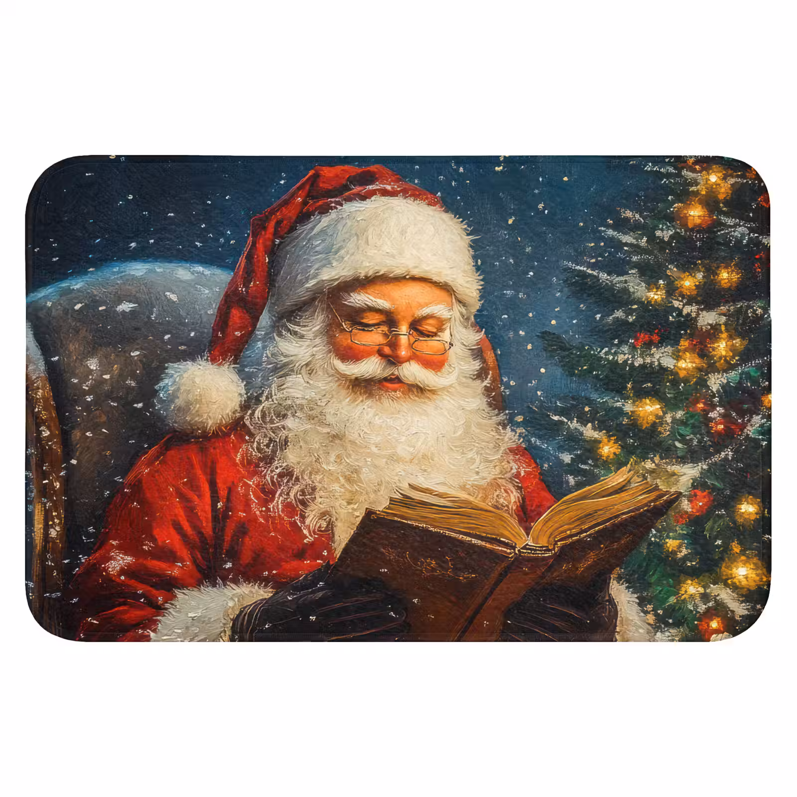 Badmat - Kerstman - Kerst - Winter - Kerstboom — 1