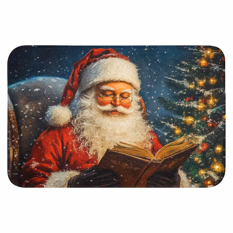 Badmat - Kerstman - Kerst - Winter - Kerstboom — 1
