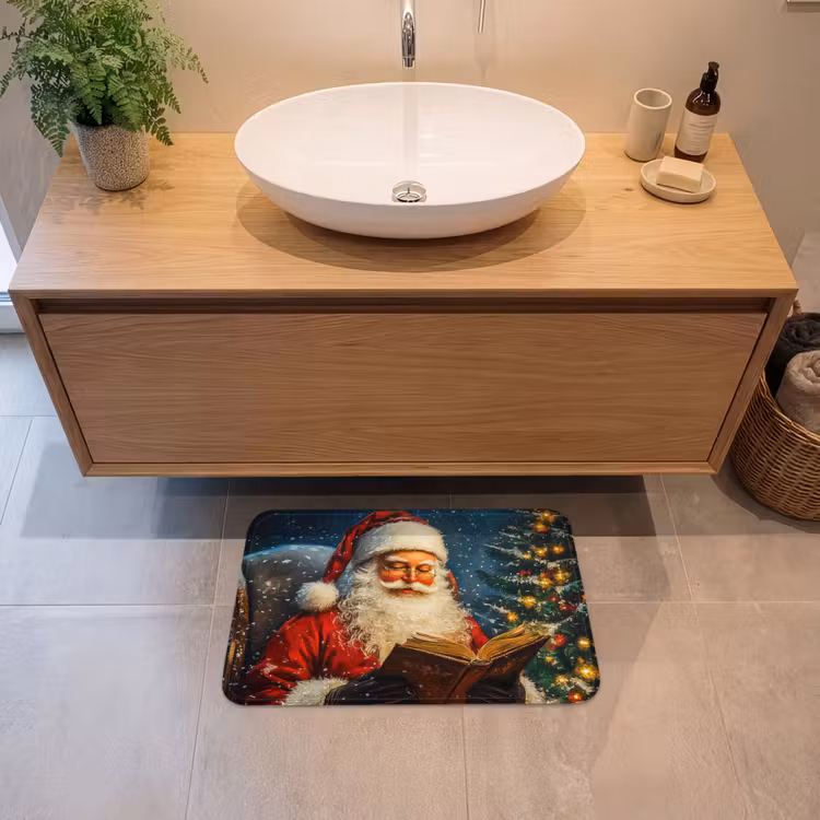 Badmat - Kerstman - Kerst - Winter - Kerstboom — 2