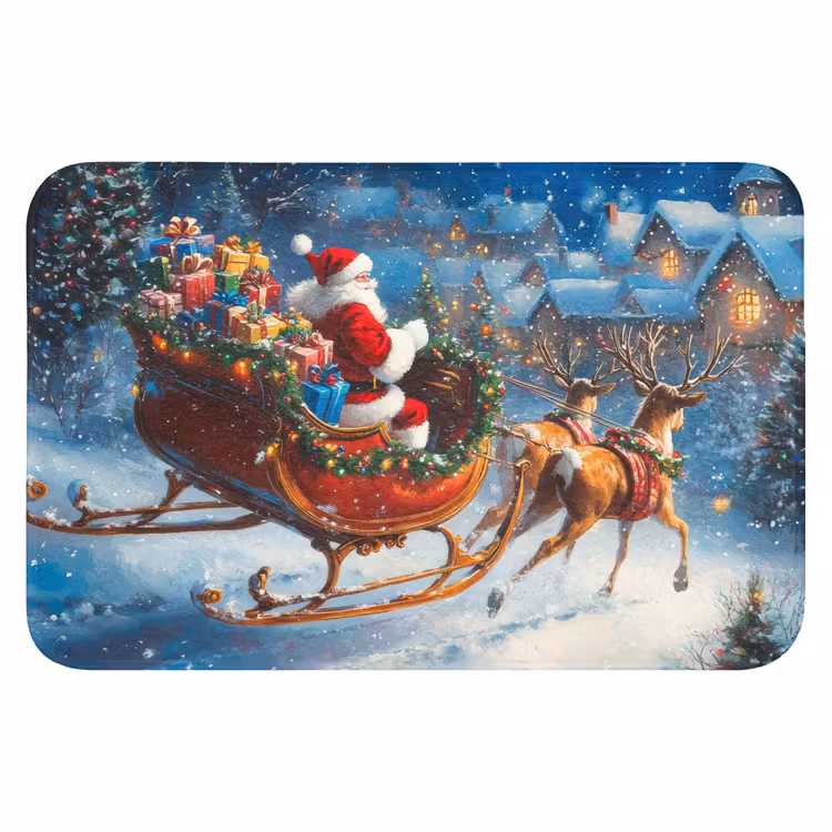 Badmat - Kerstman - Rendier - Kerst - Sneeuw — 1