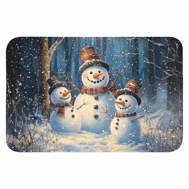 Badmat - Sneeuwpop - Sneeuw - Winter - Bos — 1