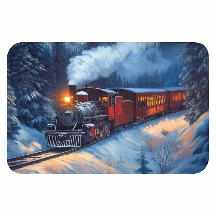 Badmat - Trein - Kerst - Sneeuw - Kersttrein — 1