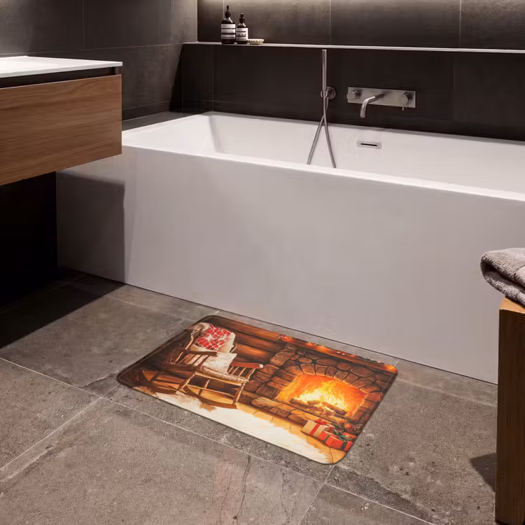Badmat - Winter - Kerst - Huis - Openhaard — 4