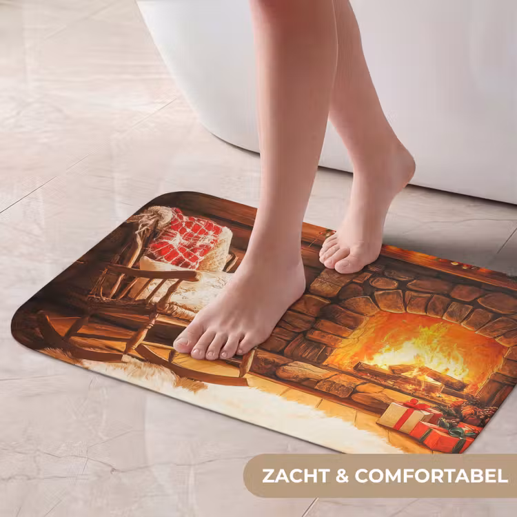 Badmat - Winter - Kerst - Huis - Openhaard — 5