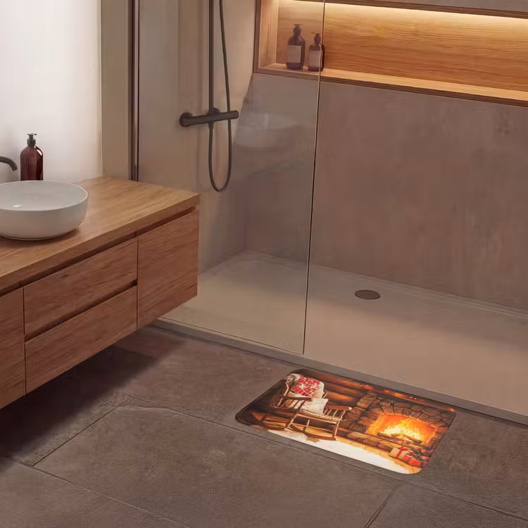 Badmat - Winter - Kerst - Huis - Openhaard — 6