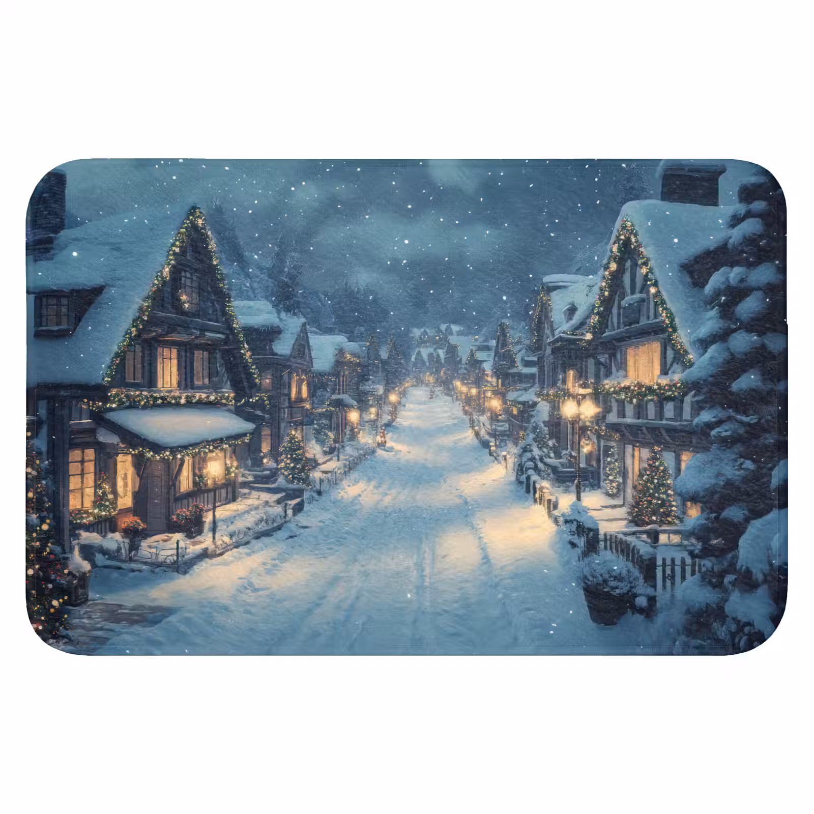Badmat - Kerstdorp - Kerst - Sneeuw - Winter — 1