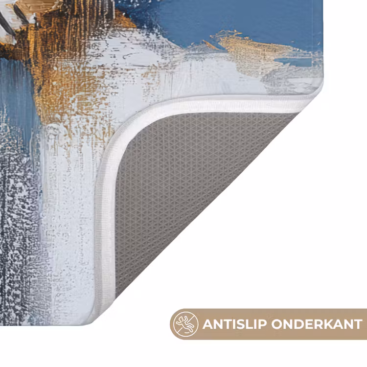 Badmat - Abstract - Winter - Sneeuwvlok - Sneeuw - Goud — 3