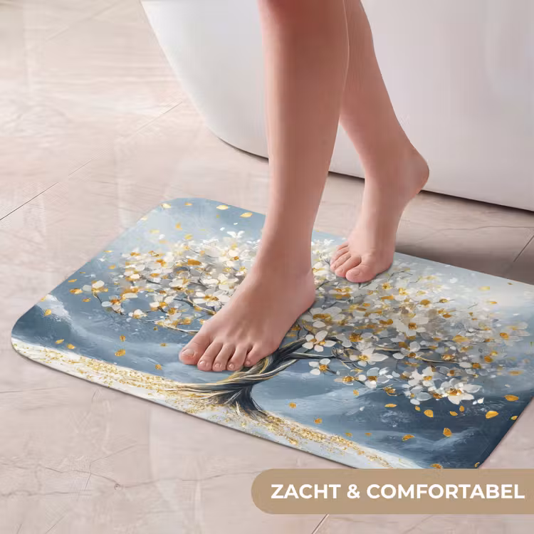 Badmat - Boom - Winter - Levensboom - Modern - Goud — 5