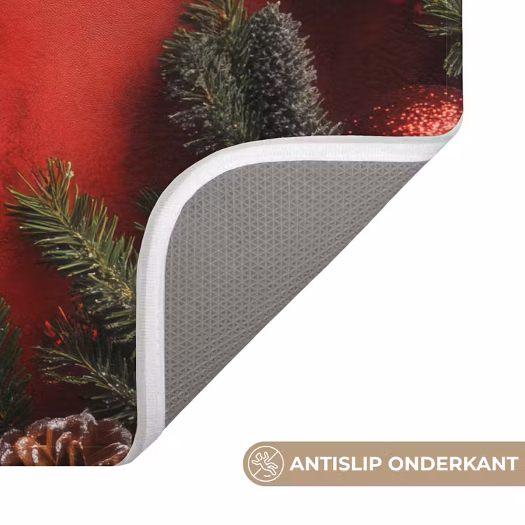 Badmat - Kerst - Quote - Rood - Kerstballen — 3