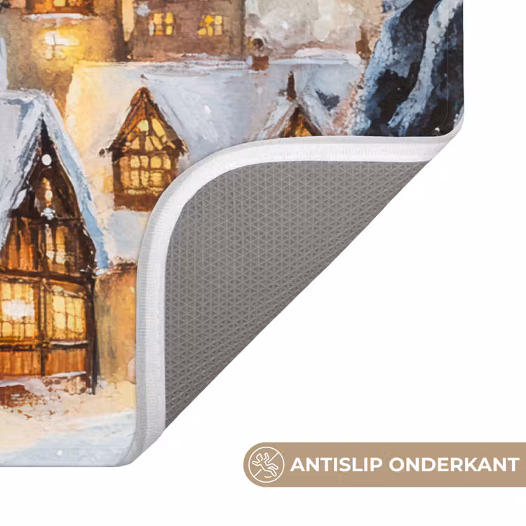 Badmat - Kerstdorp - Huizen - Sneeuw - Kerst — 3