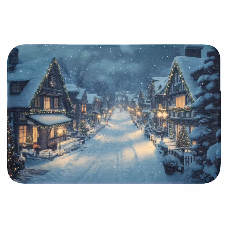 Badmat - Kerstdorp - Kerst - Sneeuw - Winter — 1