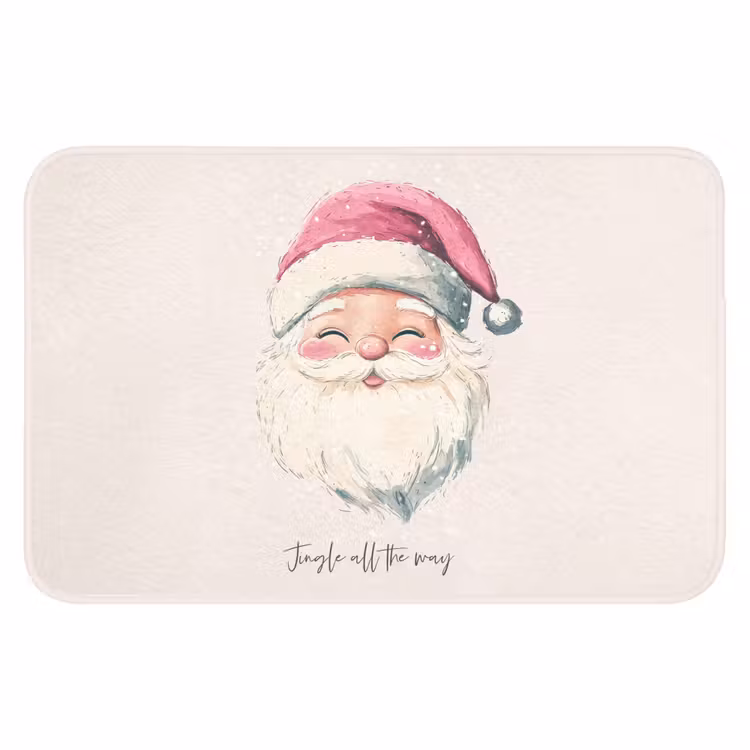 Badmat - Kerstman - Kerst - Quote - Beige — 1