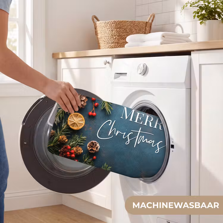 Badmat - Merry Christmas - Blauw - Kerst - Winter — 7