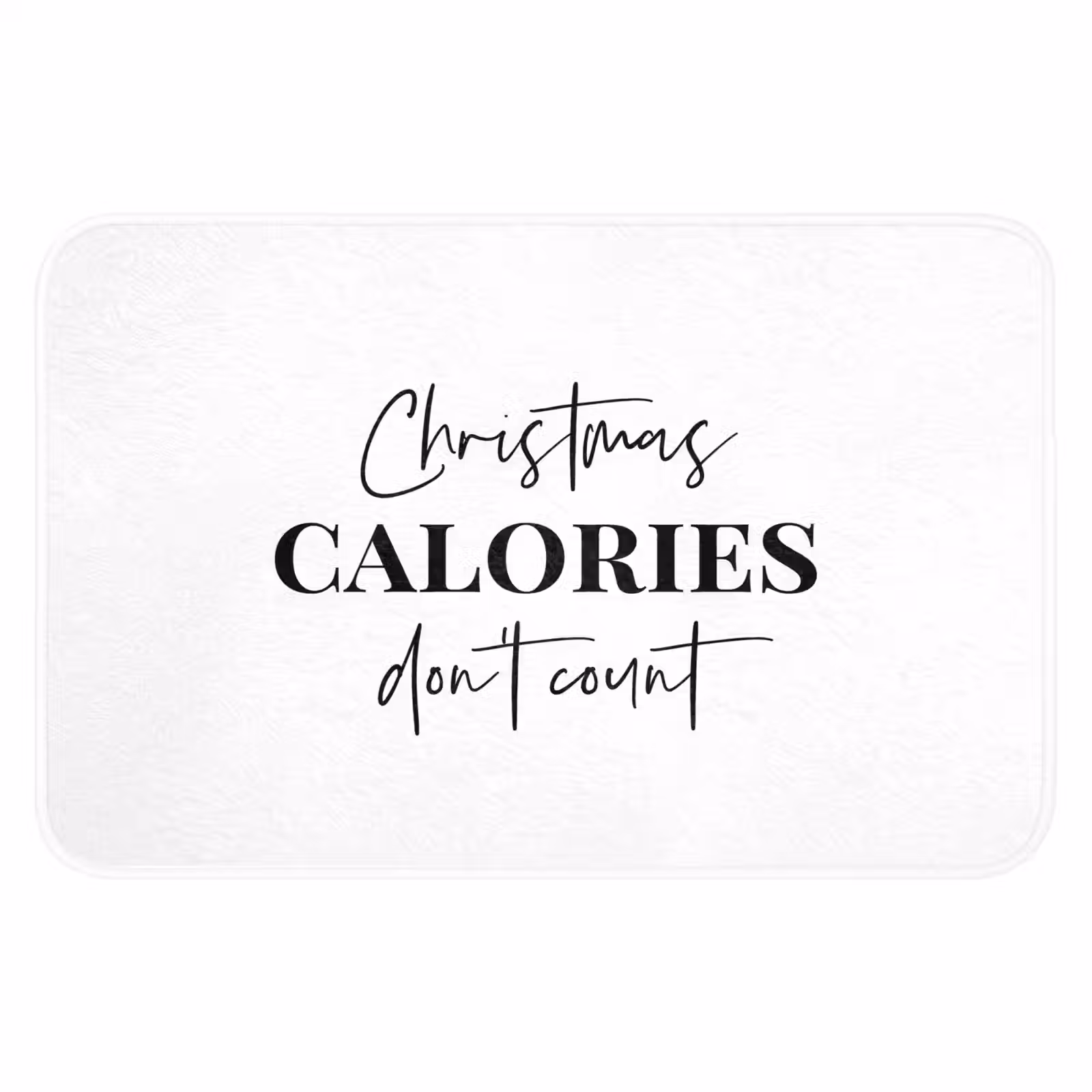 Badmat - Kerst quote - Winter - Christmas calories - Wit — 1