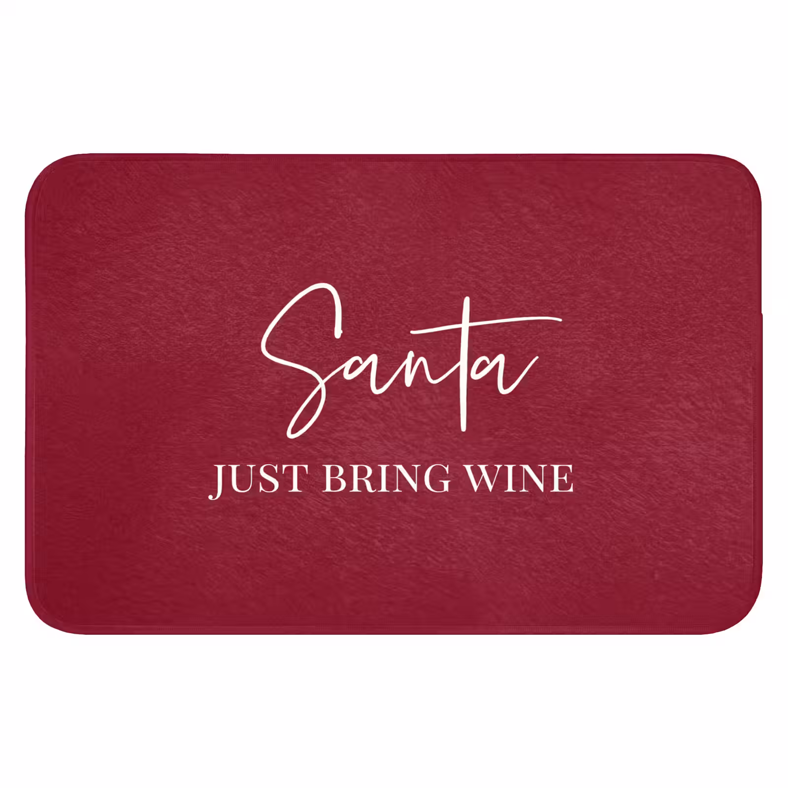 Badmat - Santa - Wine - Rood - Kerst - Kerstman — 1