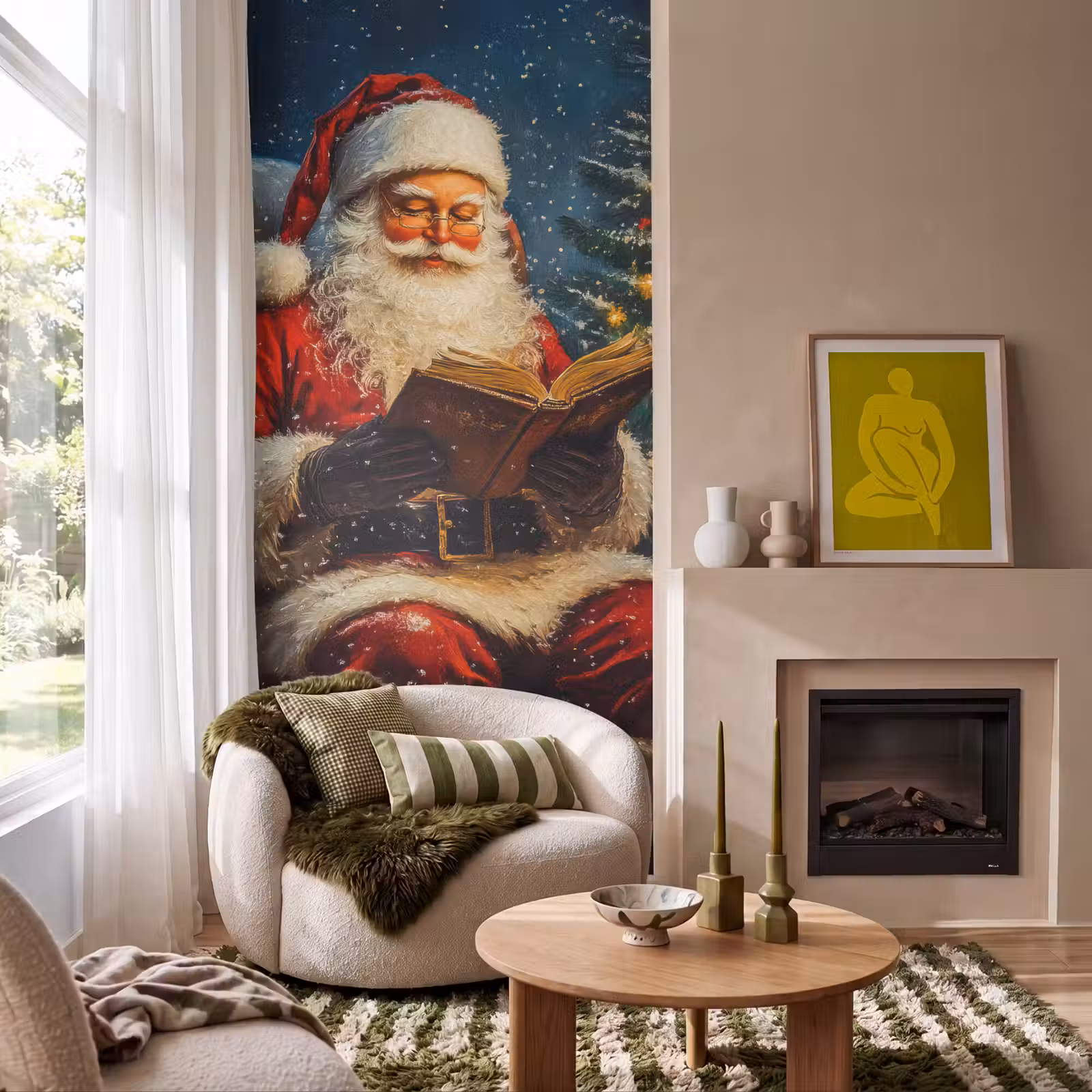 Behang - Kerstman - Kerst - Winter - Kerstboom — 1
