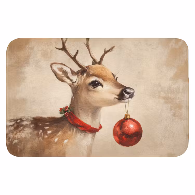 Badmat - Kerst - Hert - Gewei - Kerstbal - Rendier — 1