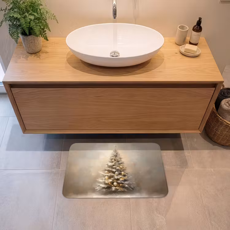 Badmat - Kerst - kerstboom - Sneeuw - Art — 2