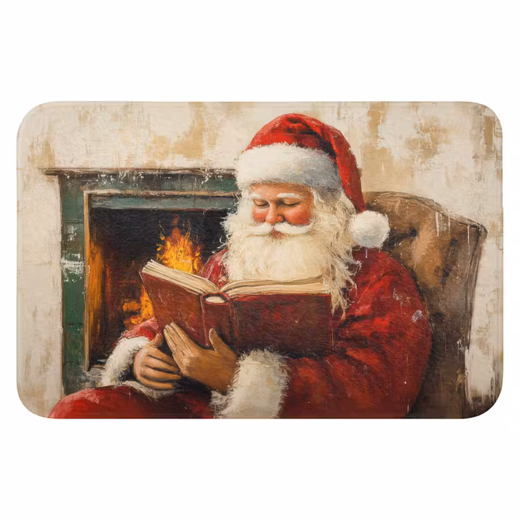Badmat - Kerst - Kerstman - Winter - Open Haard — 1