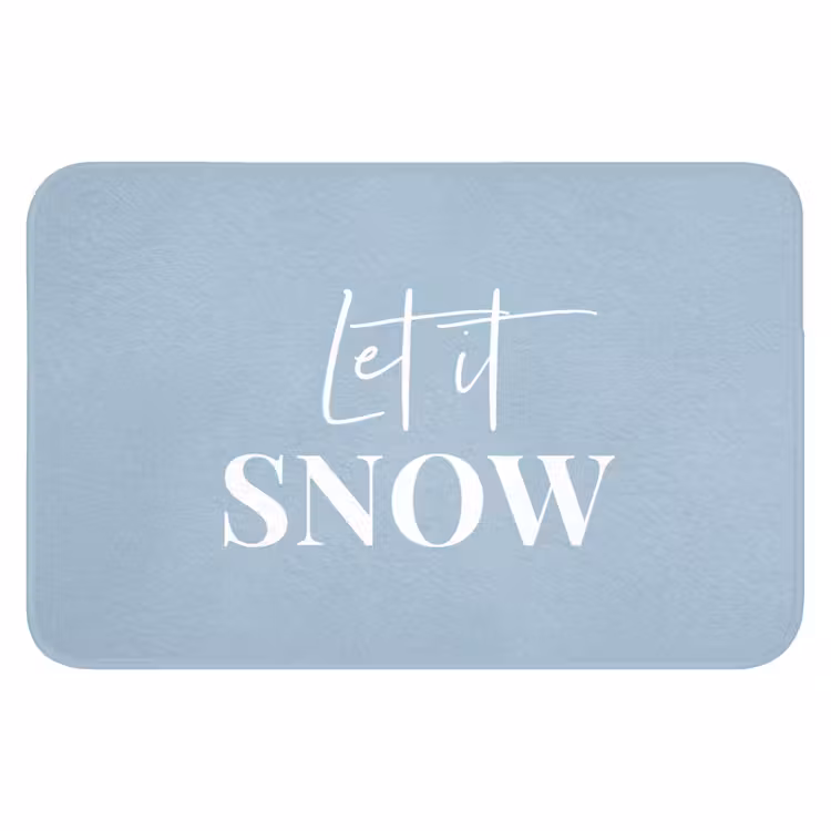 Badmat - Sneeuw - Winter - Blauw - Let it snow — 1