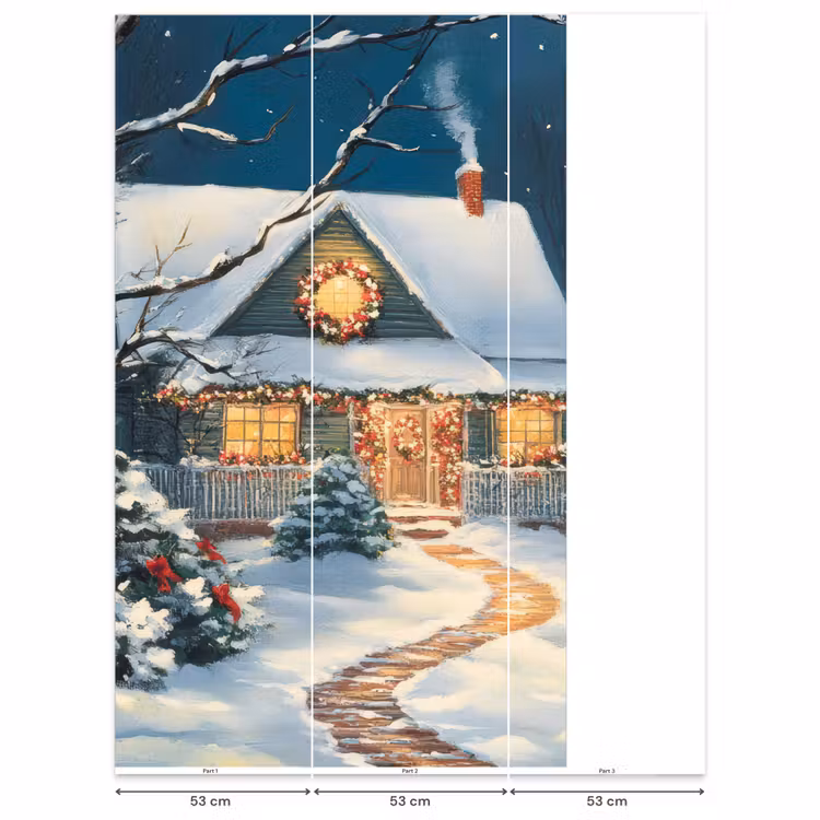 Behang - Kerst - Kerstboom - Winter - Huis - Sneeuw — 6