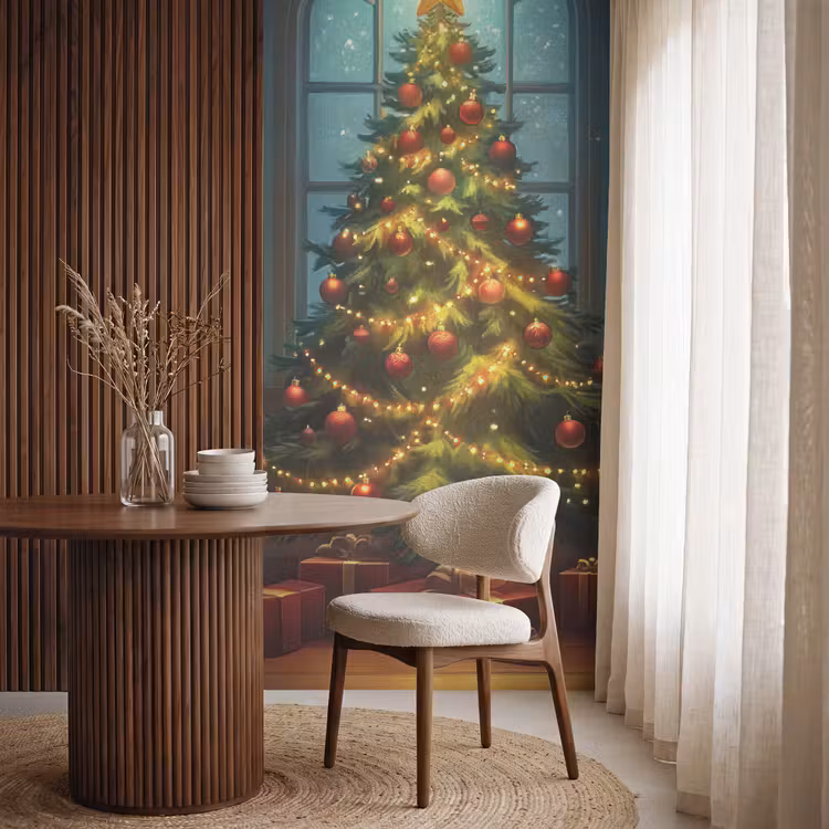 Behang - Kerstboom - Cadeau - Kerst - Winter — 4