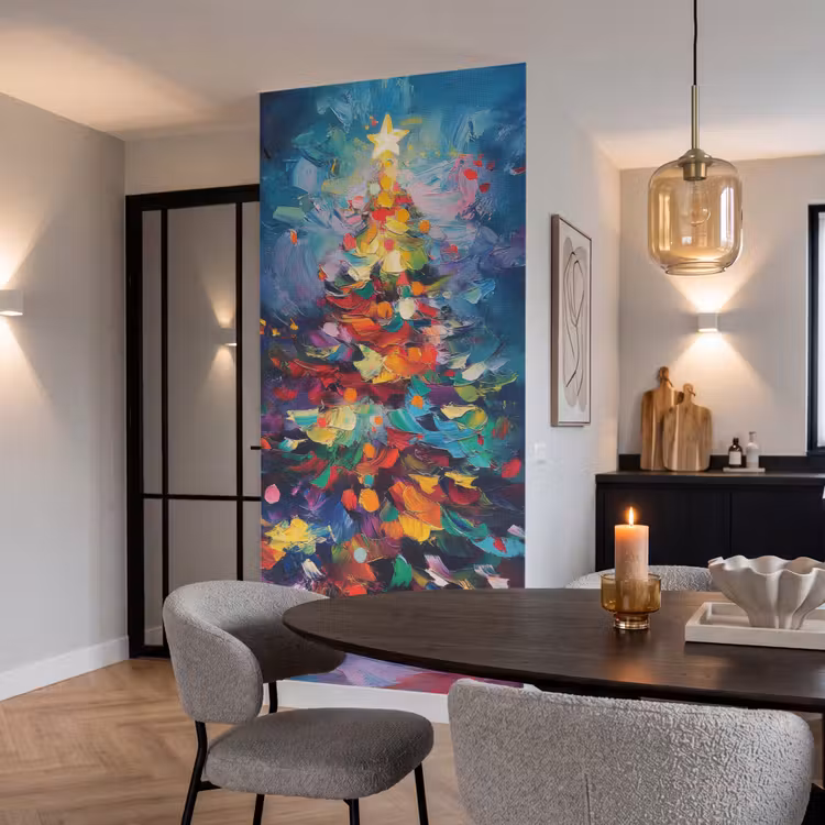 Behang - Kerstboom - Kerst - Abstract - Kleurrijk — 5