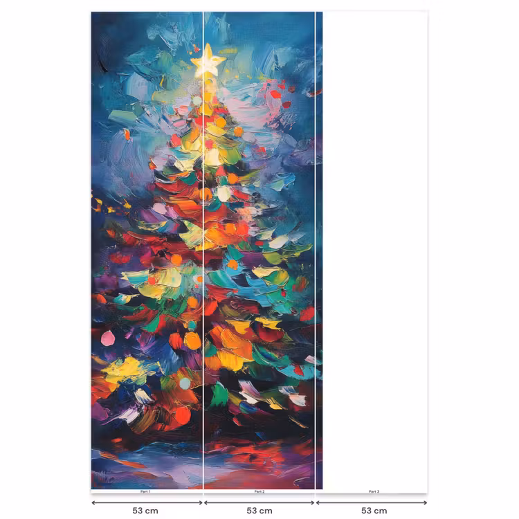 Behang - Kerstboom - Kerst - Abstract - Kleurrijk — 6