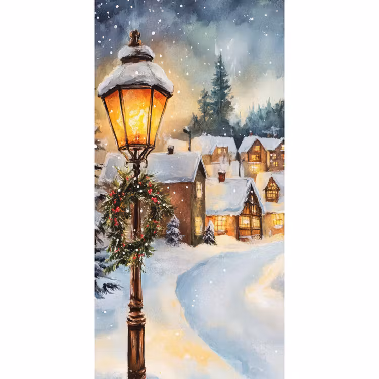 Behang - Kerstdorp - Huizen - Sneeuw - Kerst — 2