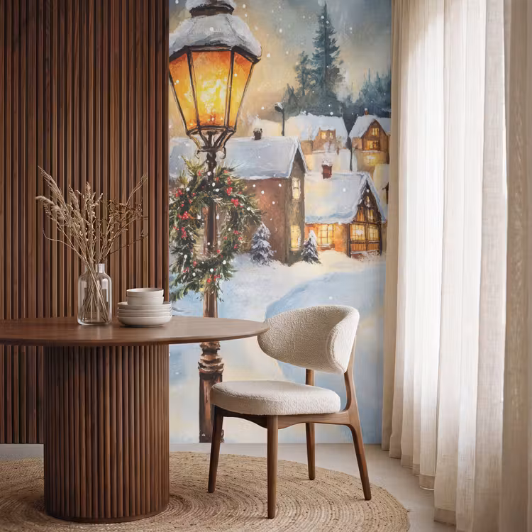 Behang - Kerstdorp - Huizen - Sneeuw - Kerst — 4