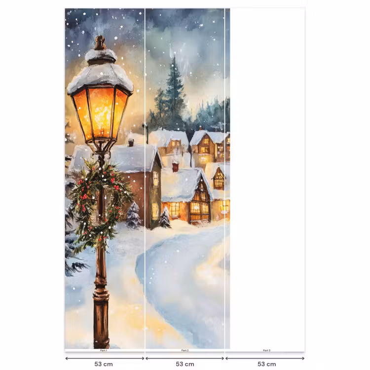 Behang - Kerstdorp - Huizen - Sneeuw - Kerst — 6