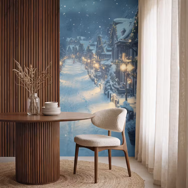 Behang - Kerstdorp - Kerst - Sneeuw - Winter — 4