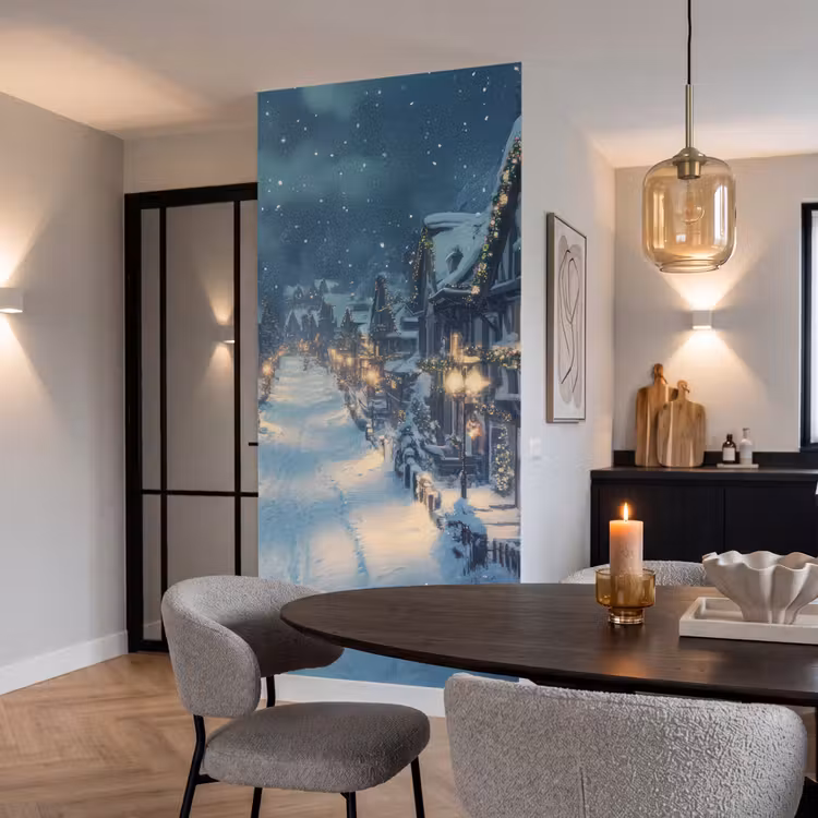 Behang - Kerstdorp - Kerst - Sneeuw - Winter — 5