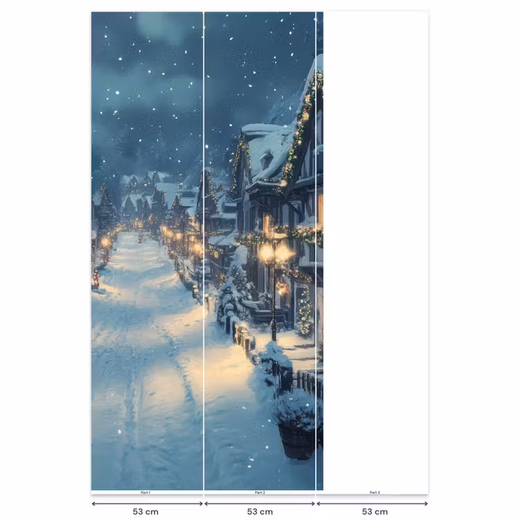 Behang - Kerstdorp - Kerst - Sneeuw - Winter — 6