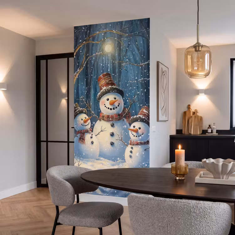 Behang - Sneeuwpop - Sneeuw - Winter - Bos — 5
