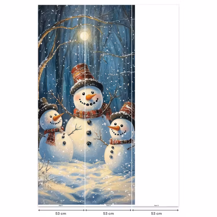 Behang - Sneeuwpop - Sneeuw - Winter - Bos — 6