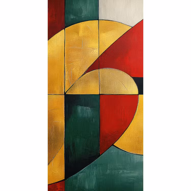 Behang - Abstract - Kerst - Goud - Rood - Groen — 2