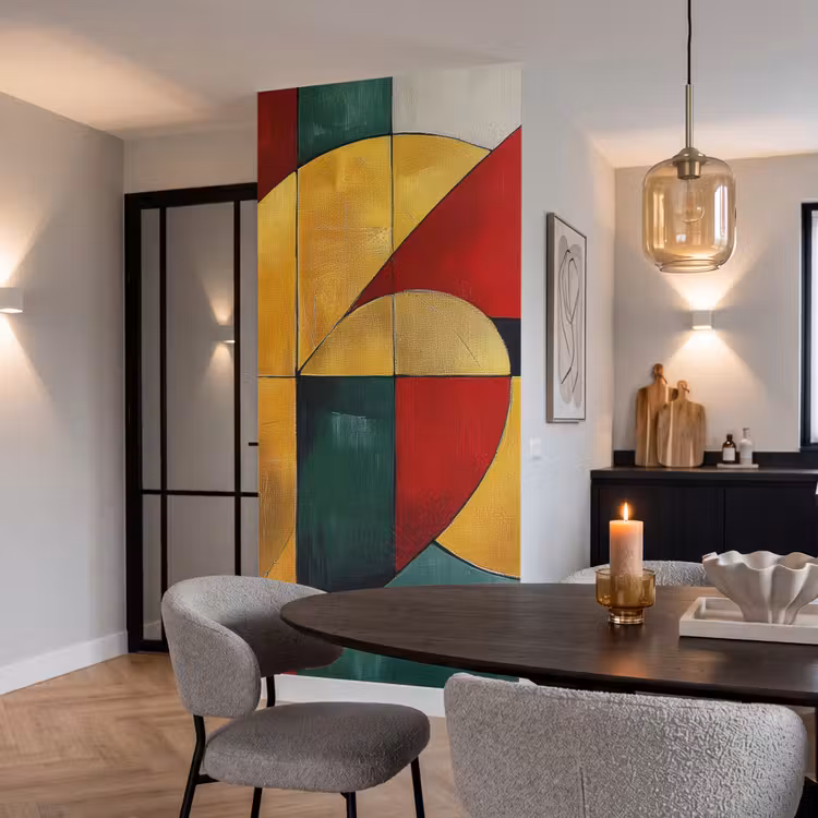 Behang - Abstract - Kerst - Goud - Rood - Groen — 5