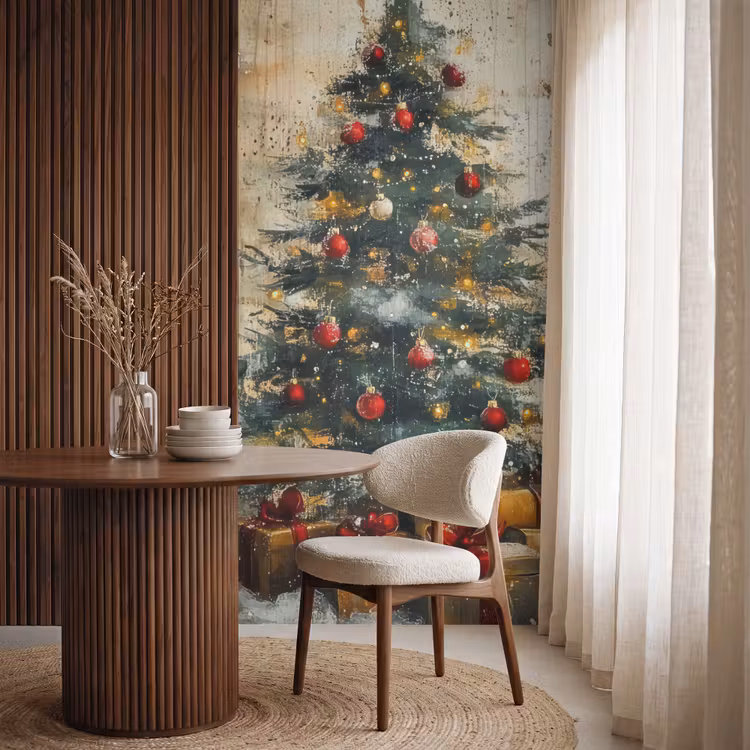 Behang - Kerstboom - Vintage - Kerst - Cadeau — 4
