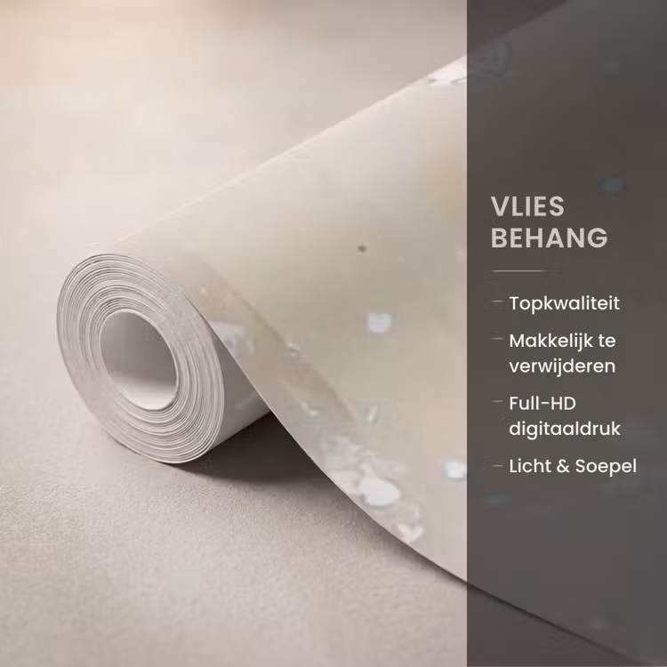 Behang - Sneeuwpop - Winter - Sneeuw - Beige — 3