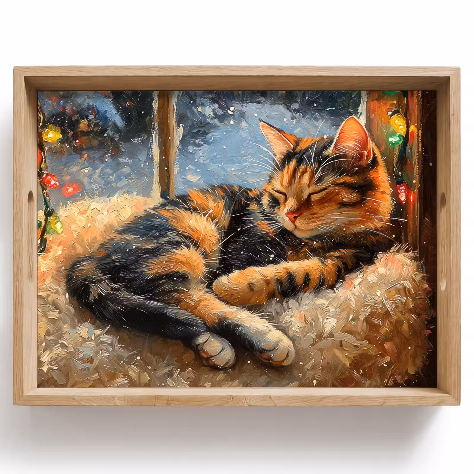 Dienblad - Kat - Kerst - Winter - Dier — 1
