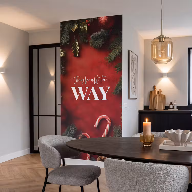 Behang - Kerst - Quote - Rood - Kerstballen — 5