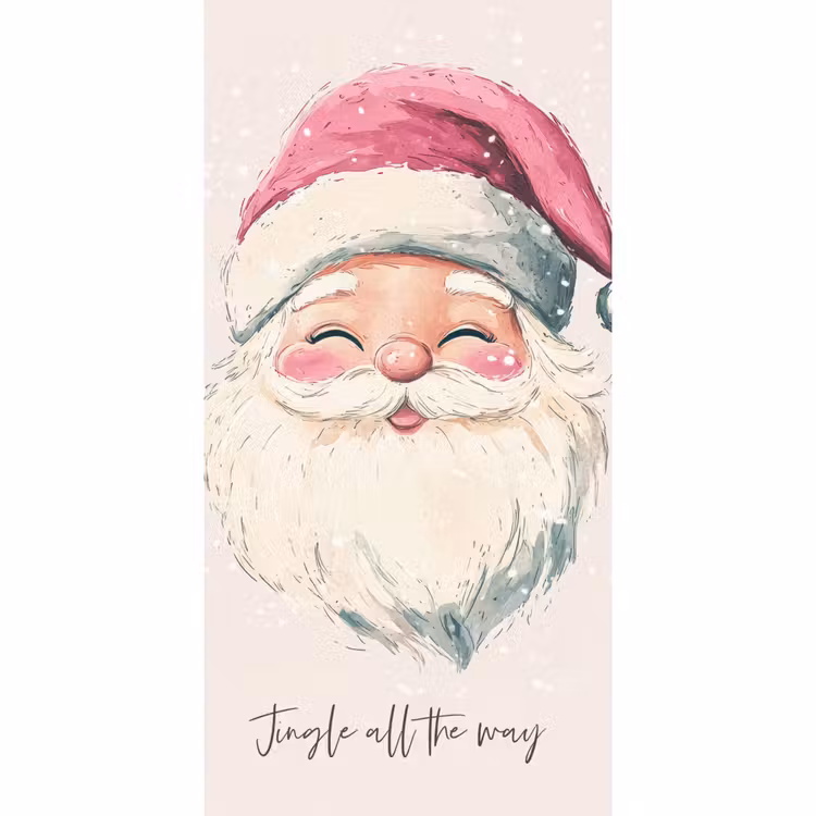 Behang - Kerstman - Kerst - Quote - Beige — 2
