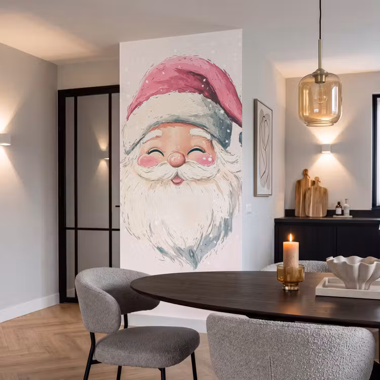 Behang - Kerstman - Kerst - Quote - Beige — 5