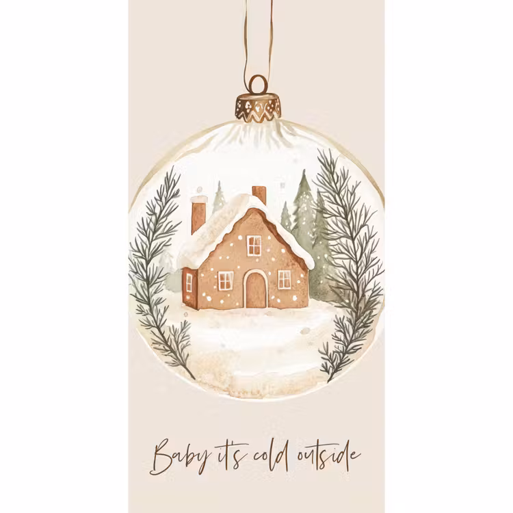 Behang - Quote - Winter - Kerst - Beige - Kerstbal — 2