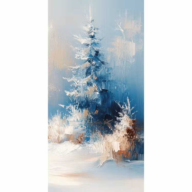 Behang - Wald – Winter – Natur – Abstrakt – Schnee — 2